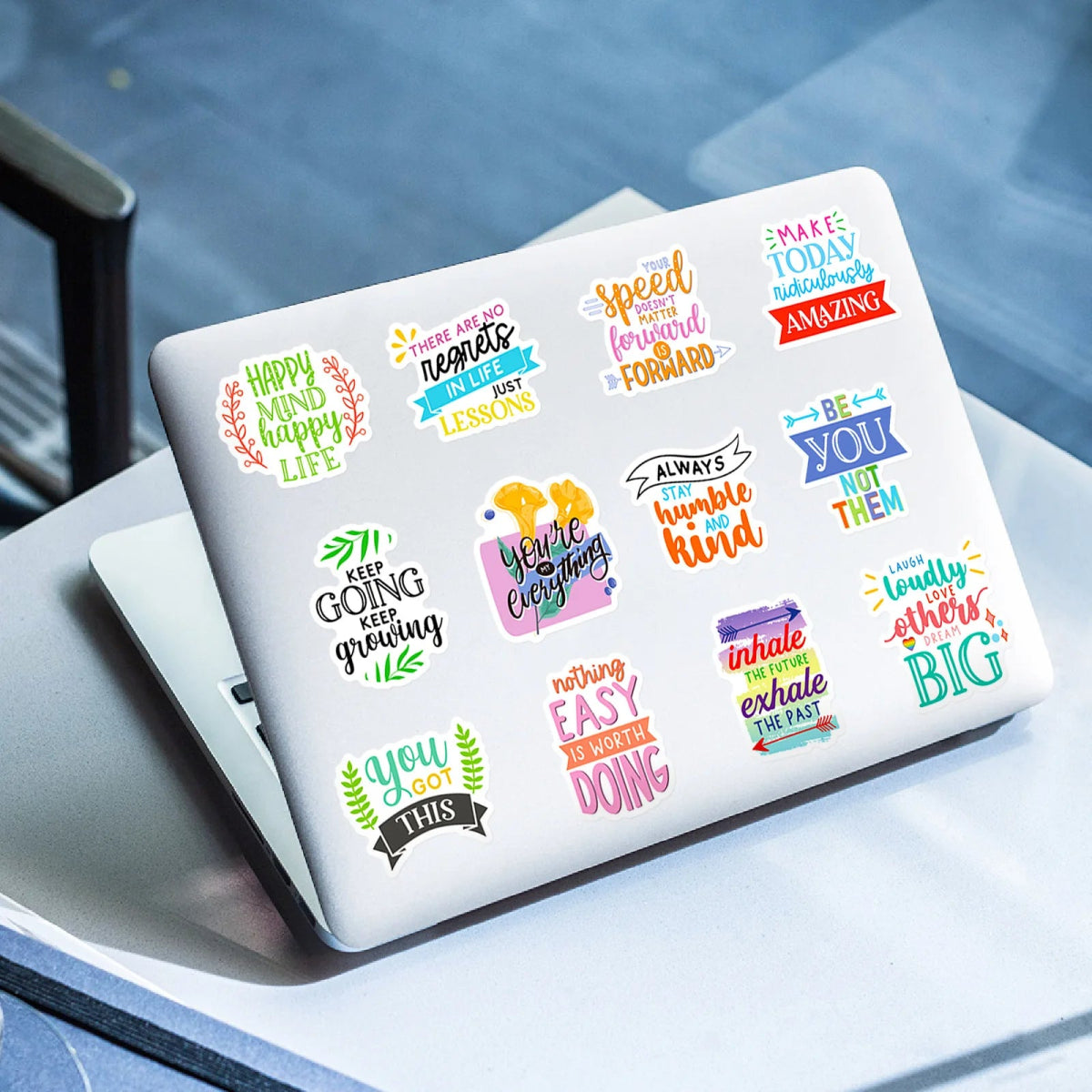 50 PCS Motivational Text Stickers – Waterproof & Inspirational Vinyl Decals - ClarityOasis.com