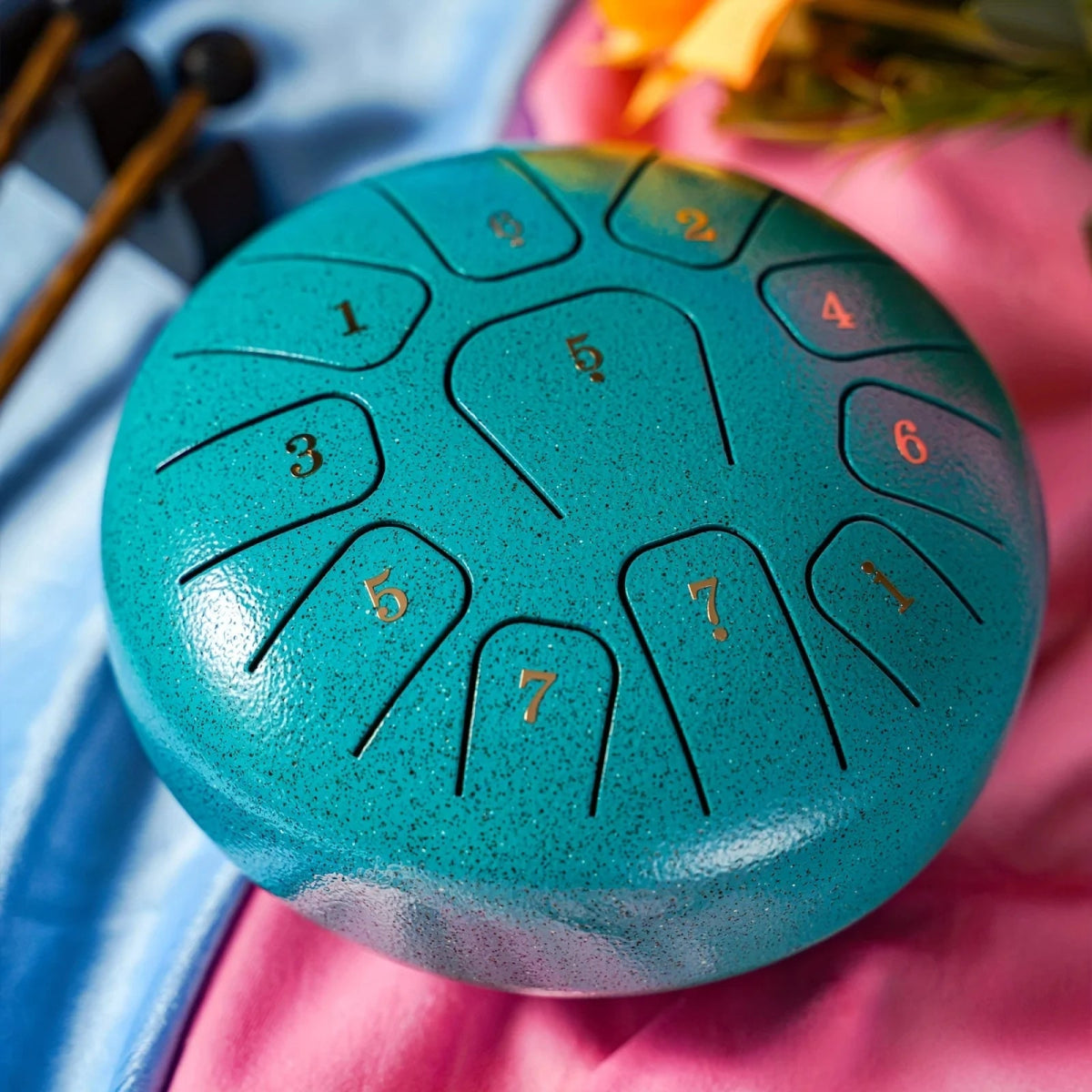 6 - Inch Steel Tongue Drum | 11 Notes Ethereal Drum for Yoga Meditation & Sound Healing - ClarityOasis.com