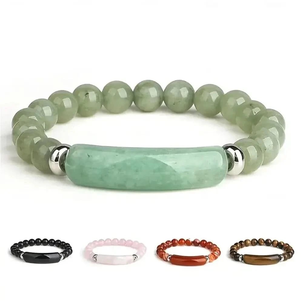 Healing Stone Bracelet – Turquoise, Obsidian, Tiger Eye, Onyx, Opal & Malachite Crystal Energy Jewelry - ClarityOasis.com