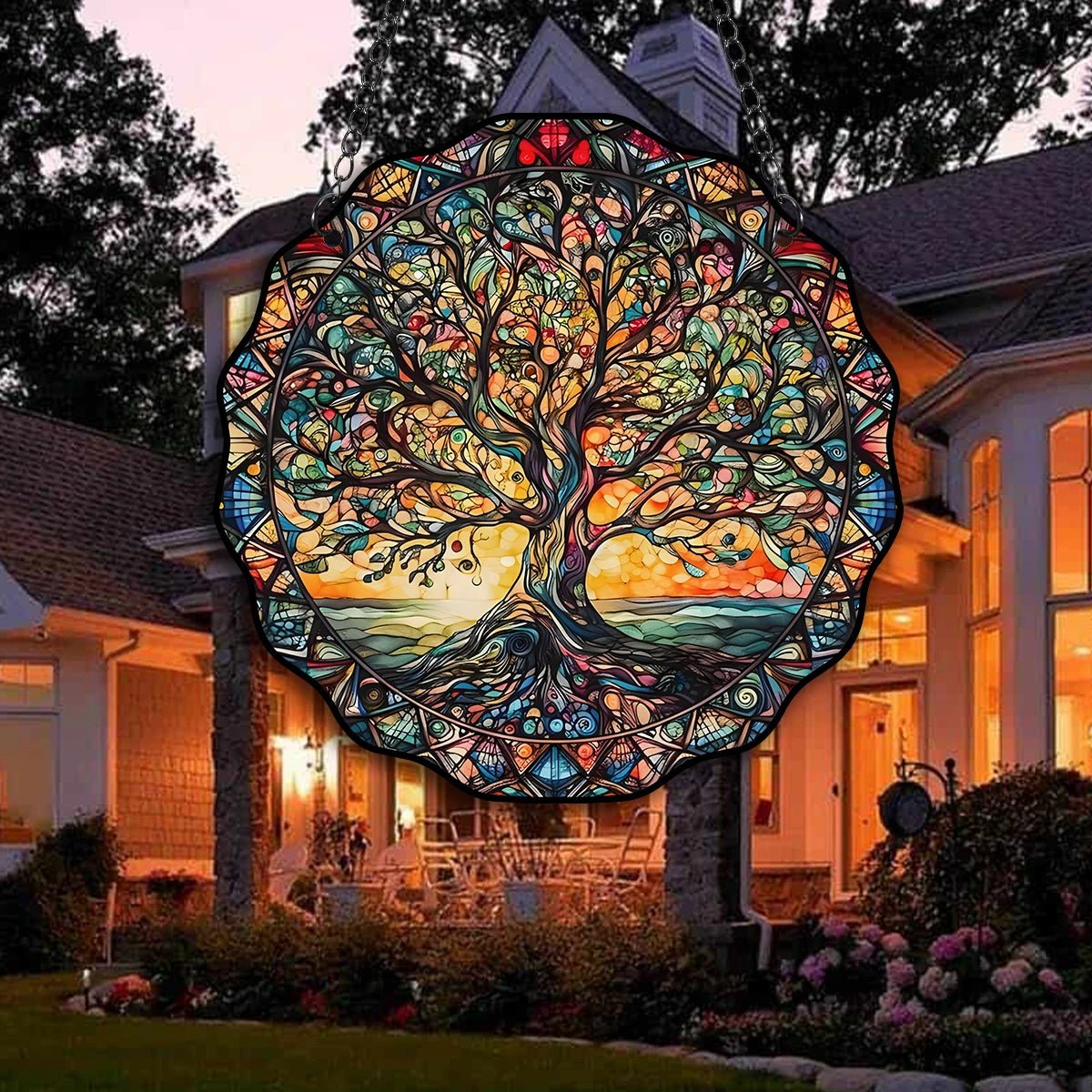 Tree of Life Wall Art Decor – Sun & Spiritual Hanging Acrylic Sign for Indoor & Outdoor Spaces - ClarityOasis.com